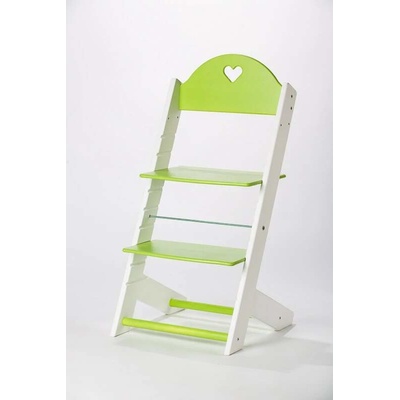 Lucas Wood Style rostoucí židle Mixle bílá/zelená