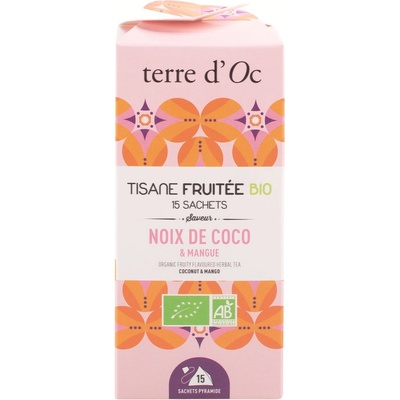 Terre d'Oc Noix de Coco & Mangue BIO ovocno bylinný čaj 15 čajových sáčků