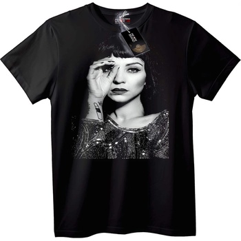 NOONEBRAND Тениска Мистичен Поглед Черна - 4XL, White