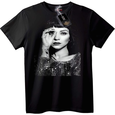NOONEBRAND Тениска Мистичен Поглед Черна - 4XL, White