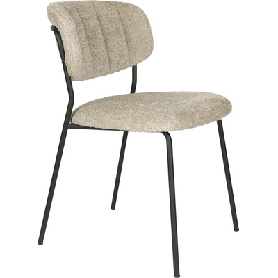 White Label Living Jolien béžové bouclé / černé nohy