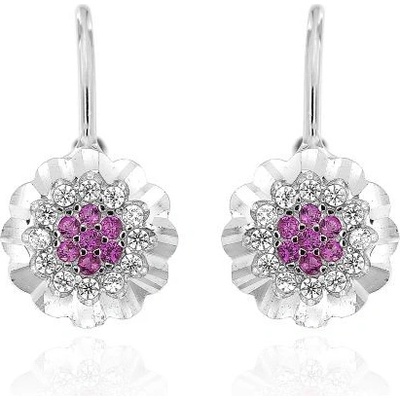 Zlatnictví U Kostela dámské náušnice červené kytičky 379č