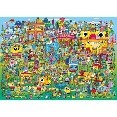 HEYE Pens are my Friends Doodle Village 1000 dílků