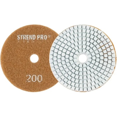 Kotúč Strend Pro Premium P200, 100 mm, leštiaci, diamantový, suchý zips, za mokra leštenie brúsenie