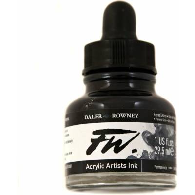 Daler-Rowney FW artist akrylový tuš 29,5 ml paynes grey