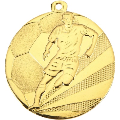 Medaile průměr 50 mm fotbal Zlatá