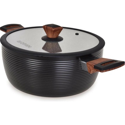 BIOPAN robustní hrnec s nepřilnavým povrchem a poklicí 28 cm 6 L
