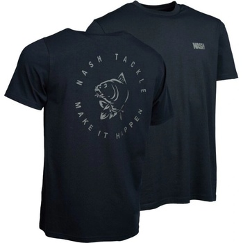 Nash tričko Make It Happen Carp Logo T-Shirt black