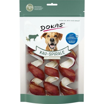 Dokas Spirály z Hovězí kůže obalené kachním masem 110 g