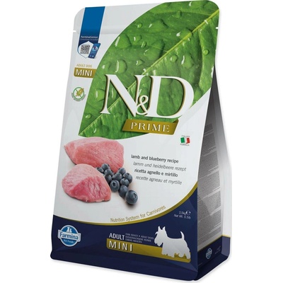 N&D Prime Dog Adult mini jehněčí borůvkové 2,5 kg
