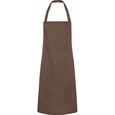 Karlowsky Číšnická zástěra Bib Press Stud hnědá světlá