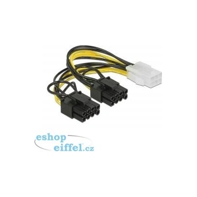 Delock PCI Express napájecí kabel 6 pin samice > 2 x 8 pin samec 15cm – Sleviste.cz