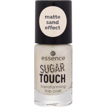 essence Sugar Touch Transforming Top Coat топ лак за нокти с матов златист брокат 8 ml