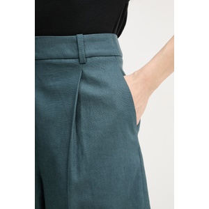 Calvin Klein Jeans къс панталон дамски с добавен лен (LV047F632G) - answear - 117,33 лв
