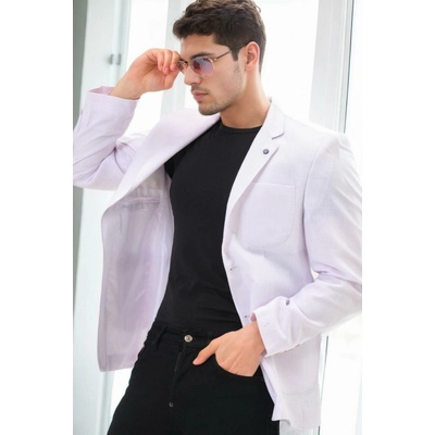 C5059 Dewberry MEN'S JACKET-WHITE šedá