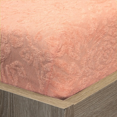 Homa žakar new prostěradlo broskvové 160x200