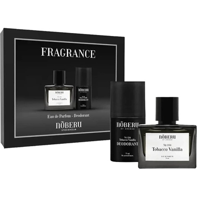 NOBERU OF SWEDEN Sada parfumu a dezodorantu NOBER Giftbox Fragrance Tobacco vanilla