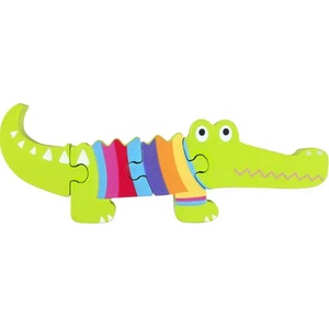 Orange Tree Toys Дървен пъзел Orange Tree Toys - Крокодил, 4 части (OTT06072) - ozone