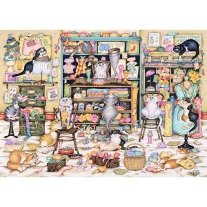 Ravensburger - Puzzle Crazy Cat Haberdashery - 1 000 piese