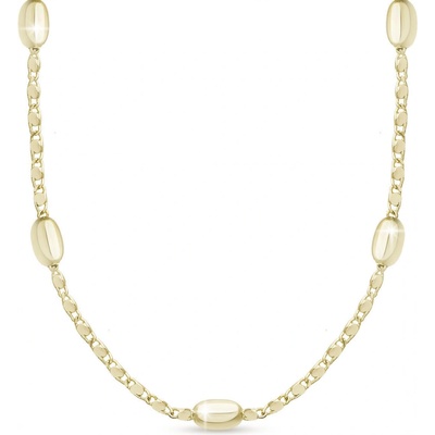 Biju Pozlacený řetízek 14K s dutými oválky 3002389