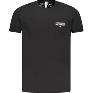 Accademia militare Тениска с къс ръкав Military Academy за мъже MILITARY ACADEMY BLACK MEN'S SHORT SLEEVE T-SHIRT, Размер 2XL, Цвят Черен (S5S638-5586_NE002)