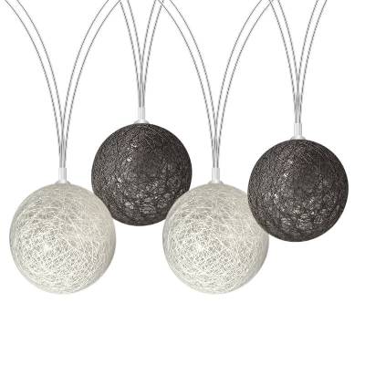 GR0201 - LED гирлянд, 12 топки, 3000К, 2 x AA, 1.5м, бял/сив (GR0201)