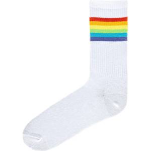 Funky Steps дамски чорапи бели с цветни ивици FSC048 Funky Steps | Mnogotsveten | ЖЕНИ | UNI