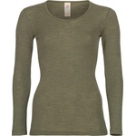 Engel Дамско копринено термобельо Engel Women's Undershirt L/S Merino base layer - Olive - размер 38/40 (EU) (114-0634-1213)