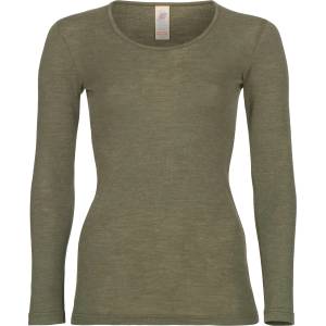 Engel Дамско копринено термобельо Engel Women's Undershirt L/S Merino base layer - Olive - размер 38/40 (EU) (114-0634-1213)