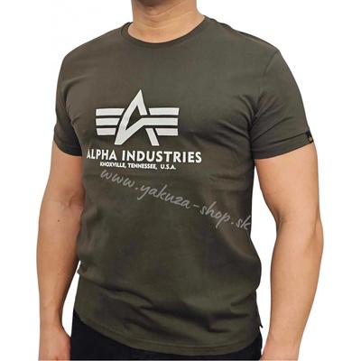 Alpha Industries Basic T-shirt Hunter Brown pánske tričko hnedé pieskové