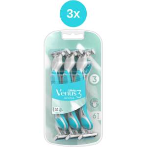 Venus Самобръсначка Venus 3 Sensitive - 3x6 бр. /опаковка