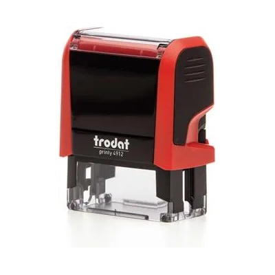 TRODAT Печат, TRODAT "Printy 4912", червен корпус с черна подложка 4912P (4912P)