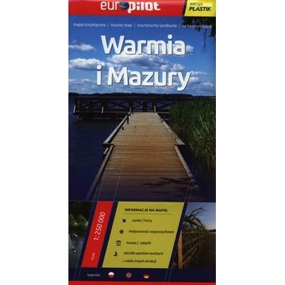 Warmia i Mazury mapa turystyczna 1:250 000 laminowana