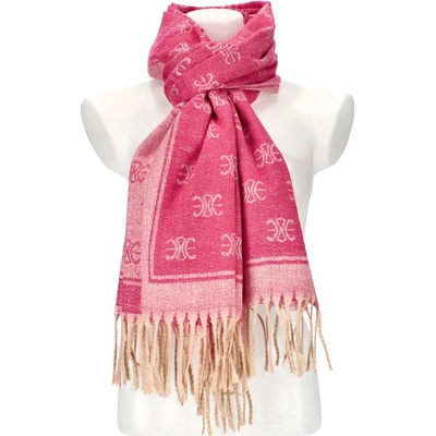 Cashmere dámsky fuchsiovo červený teplý dlhý zimný šál