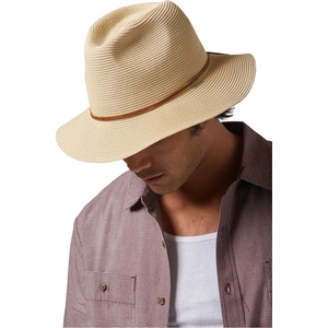 Brixton Шапка Brixton Wesley Straw Packable Fedora Hat - Tan - размер M (904-3699-0112)