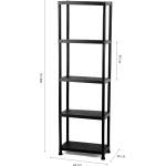 Smart storage СТЕЛАЖ PVC SMART STORAGE 180x60x30 5 РАФТА 20кг НА РАФТ ЧЕРЕН (1806030520PLBK)
