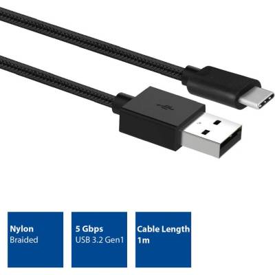 ACT AC3094 USB-A към USB-C кабел 1 м (USB 3.2 Gen1, 5Gbps, найлон) (AC3094)