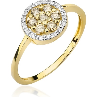 Blink Blink prsteň zo zlata s diamantami Champagne 1681ZchDB