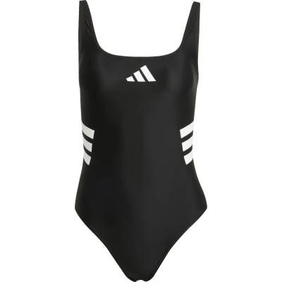 Adidas Дамски бански костюм adidas Women's 3 Stripes Uback Suit Swimsuit - Black / White - размер 32 (EU) (150-4473-0112)