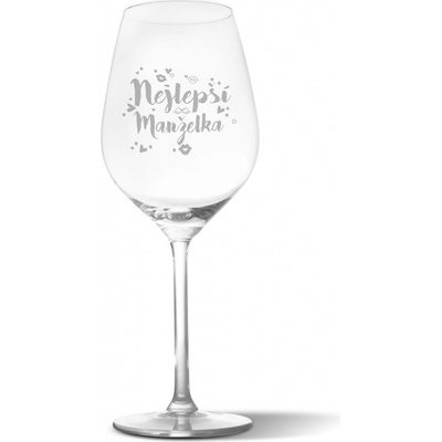 Sablio Sklenička na víno Nejlepší manželka 490 ml