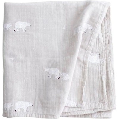 Муселинова пелена Bonjourbebe - 120 x 120 cm, Gray Polaris (32PL52009)