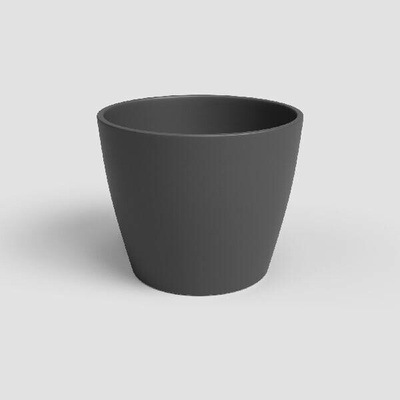 Artevasi Květináč NÚBIA 20cm keramika tm.šedá antracit