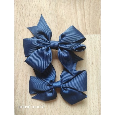 Zdobené skřipce do vlasů - mašle Barva: tmavě modrá