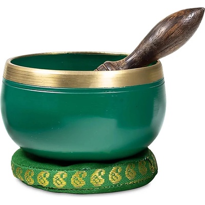 Authentic Tibetská miska zelená 220g Anahata ( srdcová heart)chakra
