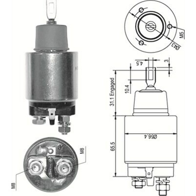 Elektromagnetický spínač pre żtartér MAGNETI MARELLI 940113050346