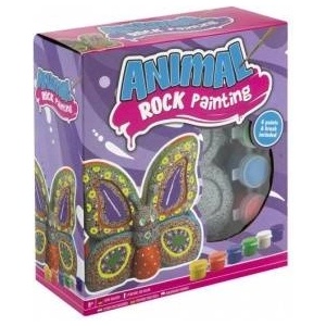 Grafix Rock painting Butterfly, 12 cm + 6 paints and pedzel
