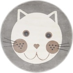 FD Сив детски килим ø 100 cm Soft - FD (5901760185165)