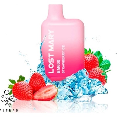 Elf Bar Lost Mary BM600 Strawberry Ice 20 mg 600 potáhnutí