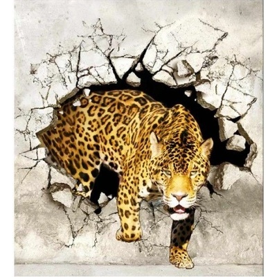 DIMEX MS-3-0233 vliesová fototapeta na zeď Panter na love, rozmery 225 x 250 cm