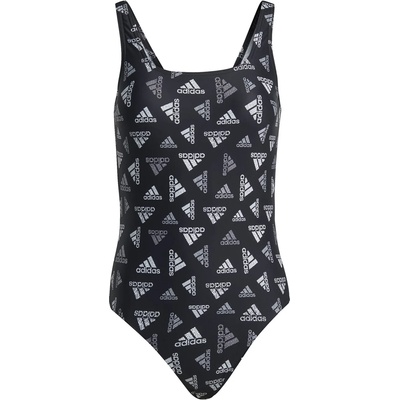 Adidas Бански костюм Adidas AOP Sportswear Swimsuit - Black/White